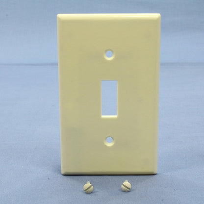 Leviton 80701-A Almond 1-Gang Toggle Switch Unbreakable Nylon Wallplate 4pcs