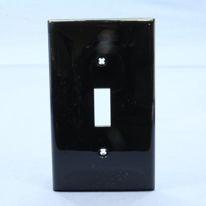 Leviton 80701-E Black Unbreakable Toggle Switch Cover Nylon Wallplates 100-Pack