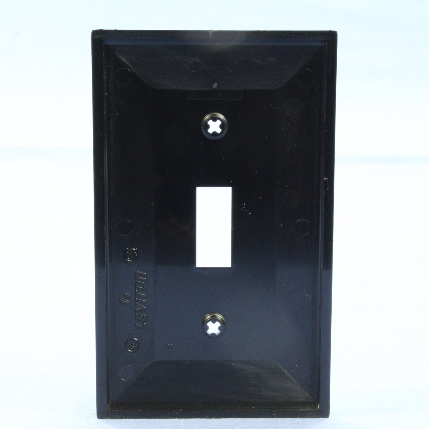 Leviton 80701-E Black Unbreakable Toggle Switch Cover Nylon Wallplates 100-Pack