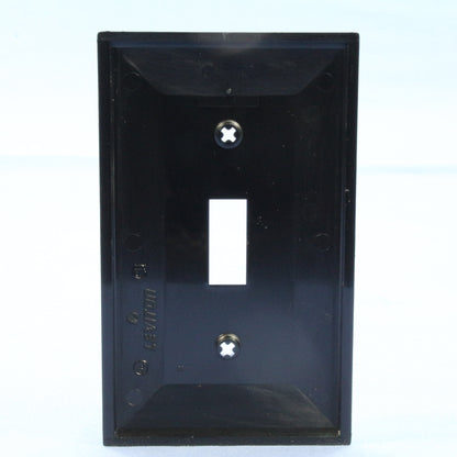 Leviton 80701-E Black Unbreakable Toggle Switch Cover Nylon Wallplates 100-Pack