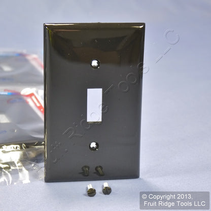 Leviton 80701-E Black 1-Gang Toggle Switch Unbreakable Nylon Wallplates 20pcs