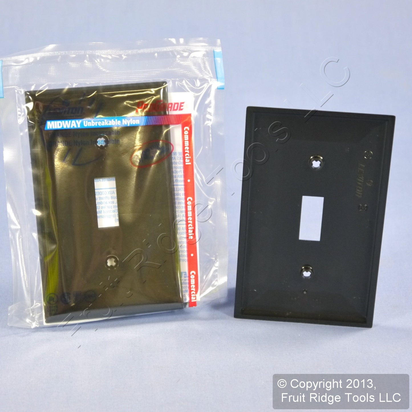 Leviton 80701-E Black 1-Gang Toggle Switch Unbreakable Nylon Wallplates 20pcs