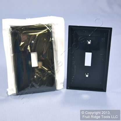 Leviton 80701-E Black 1-Gang Toggle Switch Unbreakable Nylon Wallplates 25pcs