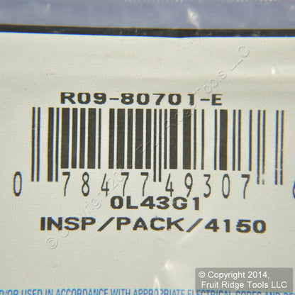 Leviton 80701-E Black 1-Gang Toggle Unbreakable Nylon Standard Wallplate Cover