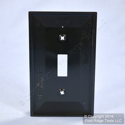 Leviton 80701-E Black 1-Gang Toggle Unbreakable Nylon Standard Wallplate Cover