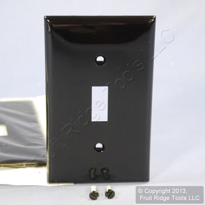 Leviton 80701-E Black 1-Gang Toggle Unbreakable Standard Wallplate Cover 4pcs