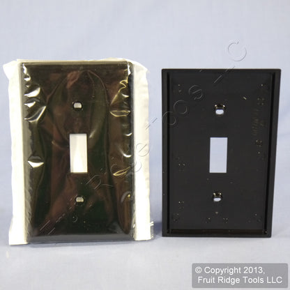 Leviton 80701-E Black 1-Gang Toggle Unbreakable Standard Wallplate Cover 4pcs