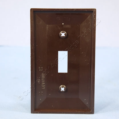 Leviton 80701 Brown 1-Gang Unbreakable Toggle Switch Nylon Standard Wallplate