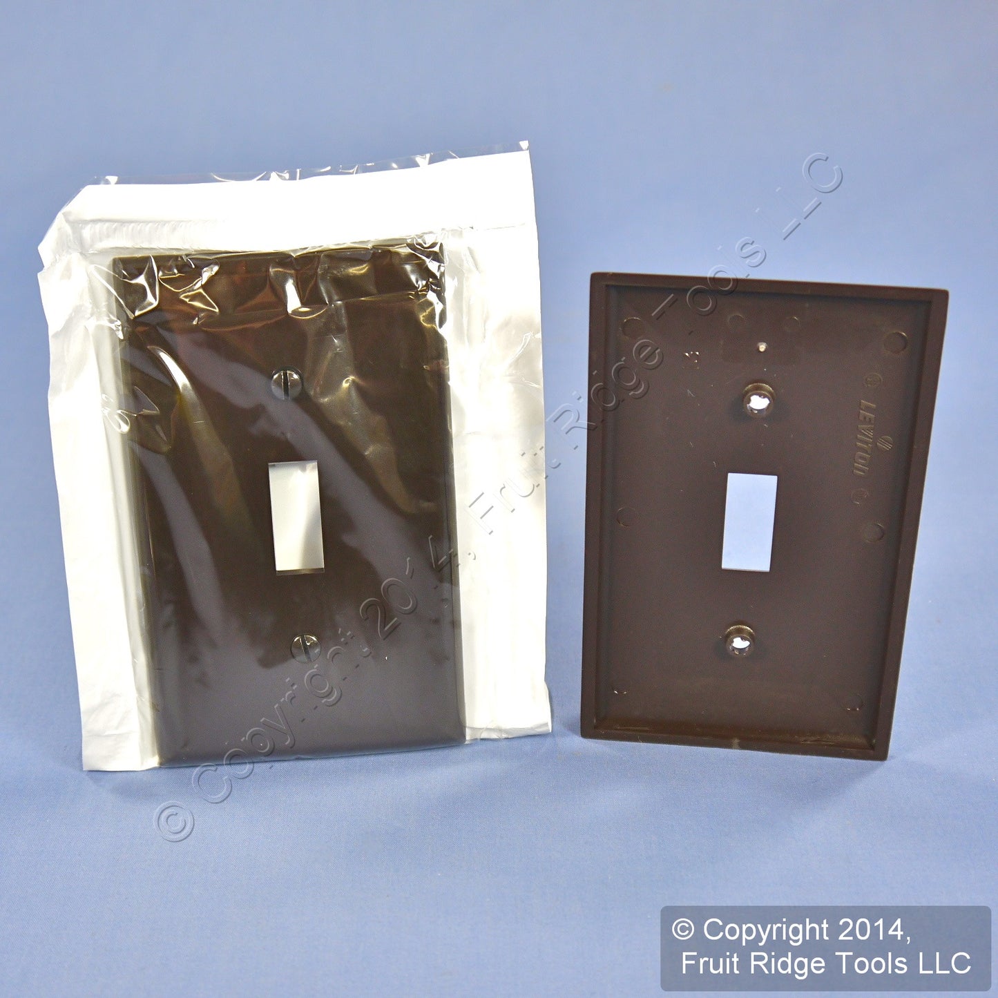 Leviton 80701 Brown 1-Gang Toggle Unbreakable Nylon Standard Wallplate Cover 4pc