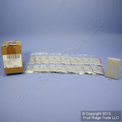 Leviton 80701-GY Gray 1-Gang Toggle Switch Unbreakable Nylon Wallplates 20pcs