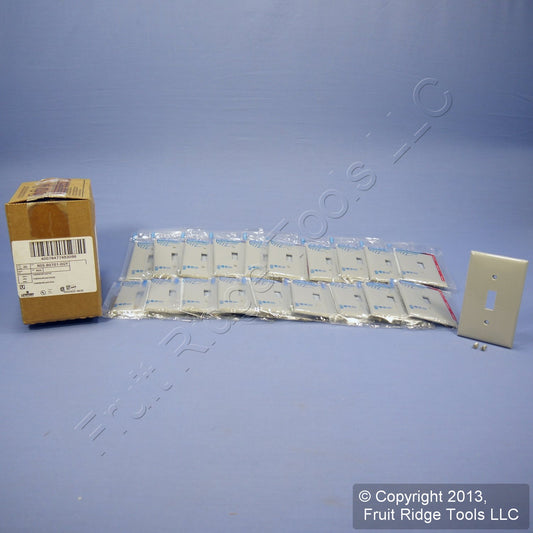 Leviton 80701-GY Gray 1-Gang Toggle Switch Unbreakable Nylon Wallplates 20pcs