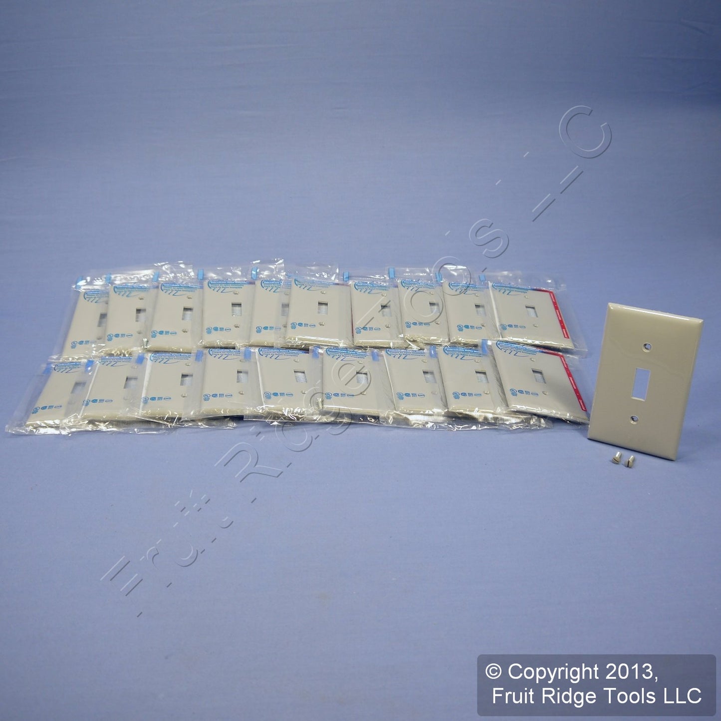 Leviton 80701-GY Gray 1-Gang Toggle Switch Unbreakable Nylon Wallplates 20pcs