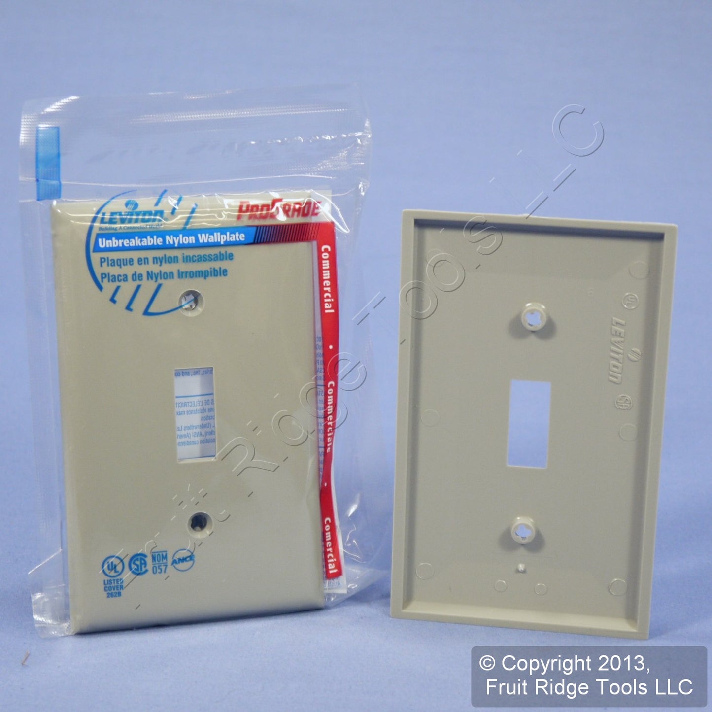 Leviton 80701-GY Gray 1-Gang Toggle Switch Unbreakable Nylon Wallplates 20pcs