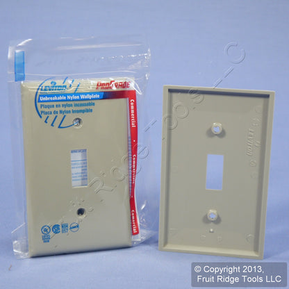 Leviton 80701-GY Gray 1-Gang Toggle Switch Unbreakable Nylon Wallplates 20pcs