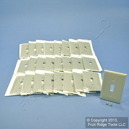 Leviton 80701-GY Gray 1-Gang Toggle Switch Unbreakable Nylon Wallplates 25pcs
