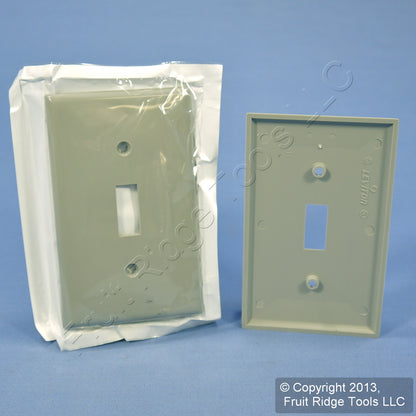 Leviton 80701-GY Gray 1-Gang Toggle Switch Unbreakable Nylon Wallplates 25pcs