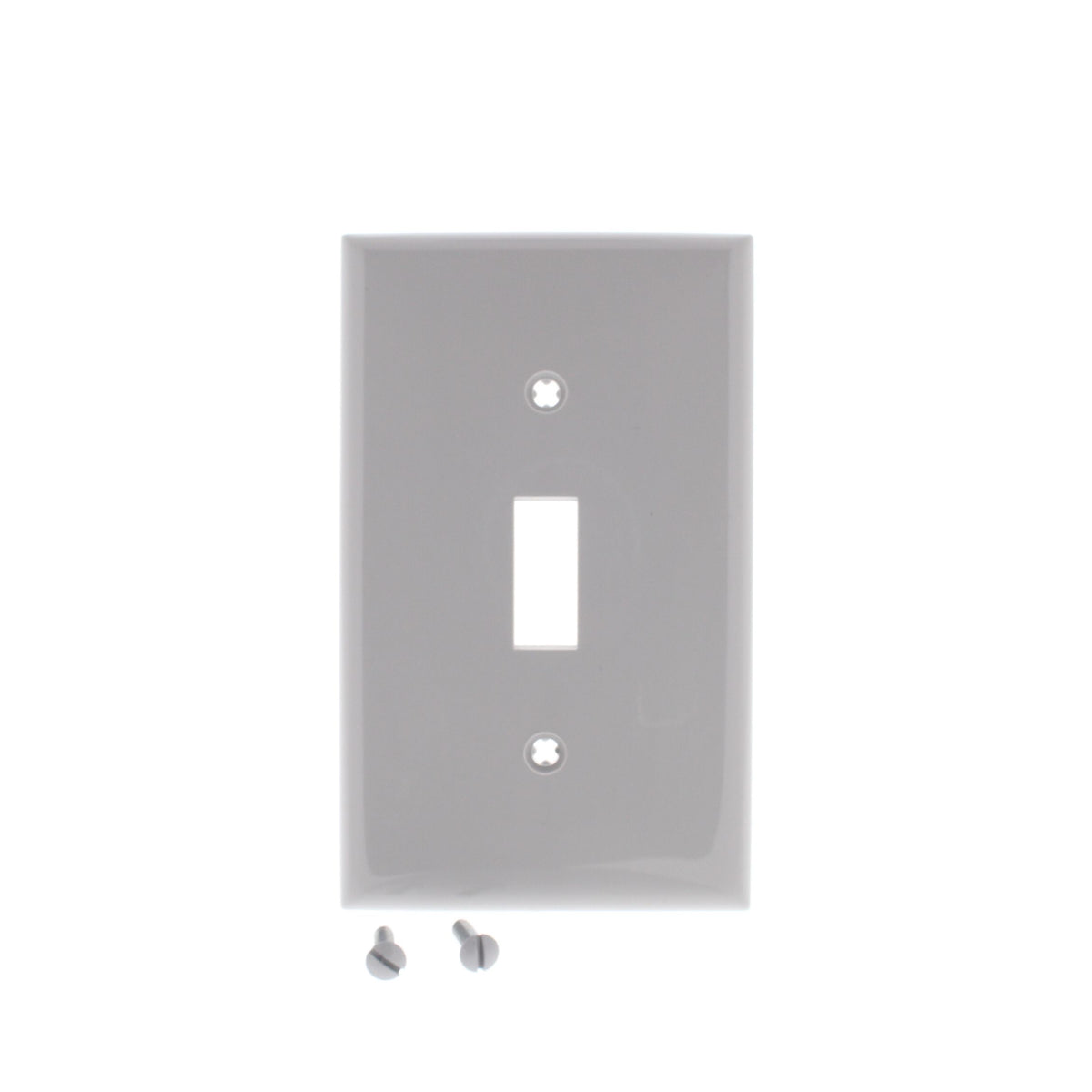 Leviton 80701-GY Gray 1-Gang Toggle Unbreakable Nylon Standard Wallplate Cover