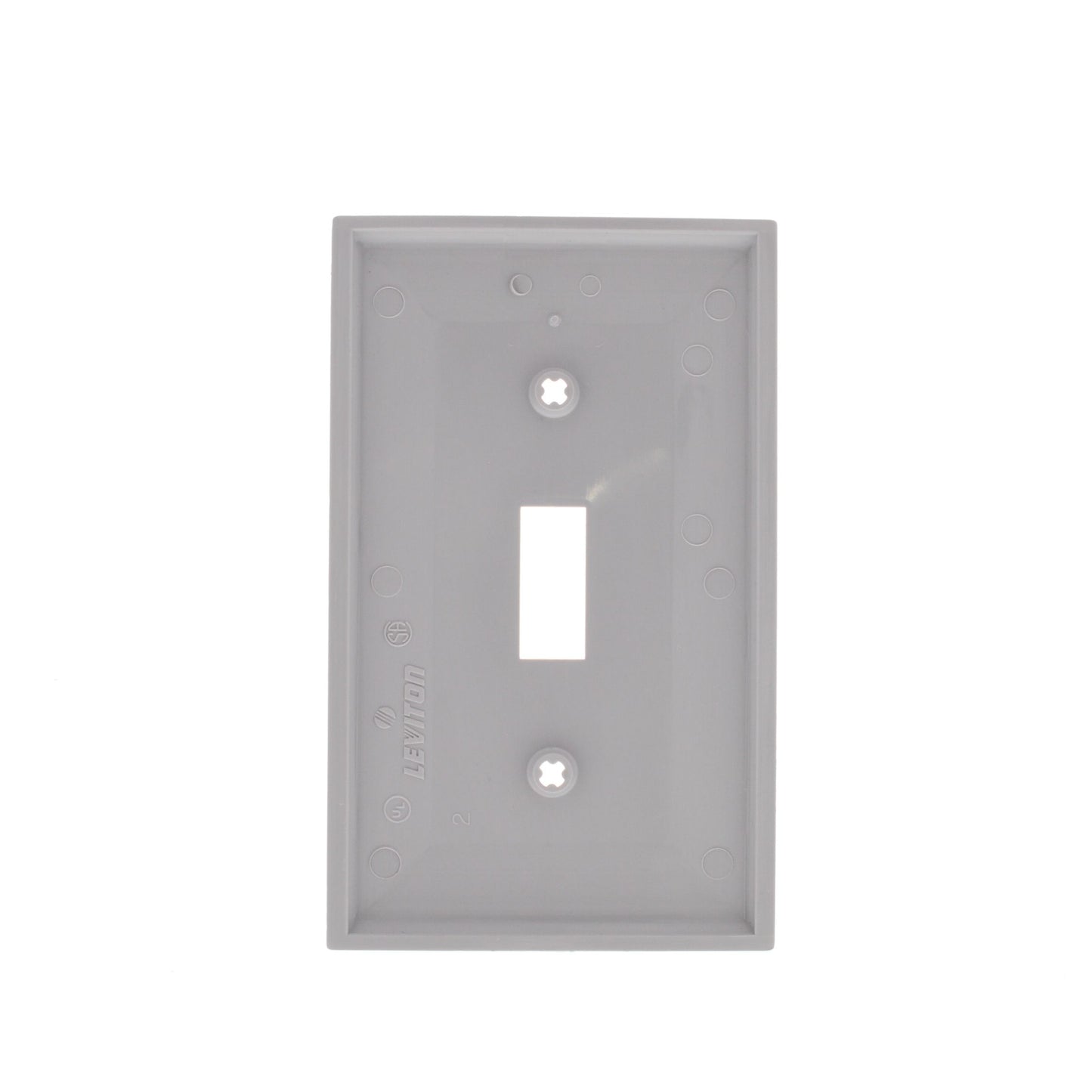 Leviton 80701-GY Gray 1-Gang Toggle Unbreakable Nylon Standard Wallplate Cover