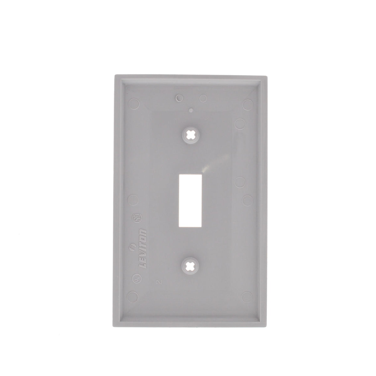Leviton 80701-GY Gray 1-Gang Toggle Unbreakable Nylon Standard Wallplate Cover