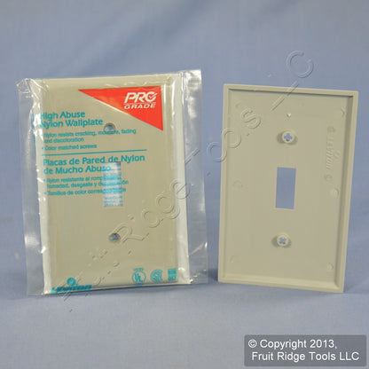 Leviton 80701-GY Gray 1-Gang Toggle Unbreakable Standard Wallplate Cover 4pcs