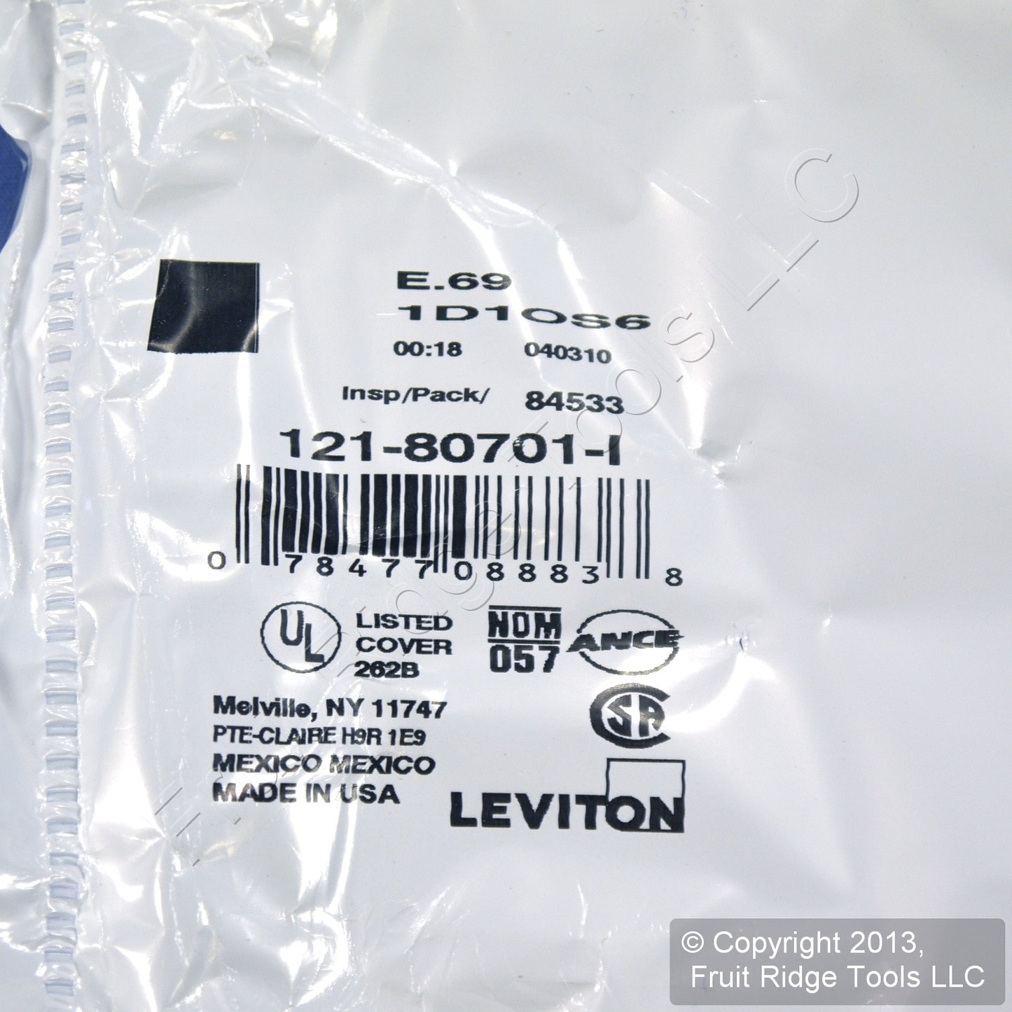 Leviton 80701-I Ivory 1-Gang Toggle Switch Unbreakable Nylon Wallplates 200pcs