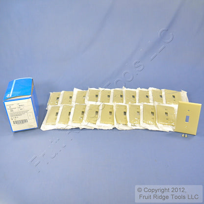 Leviton 80701-I Ivory 1-Gang Toggle Switch Unbreakable Nylon Wallplates 20pcs