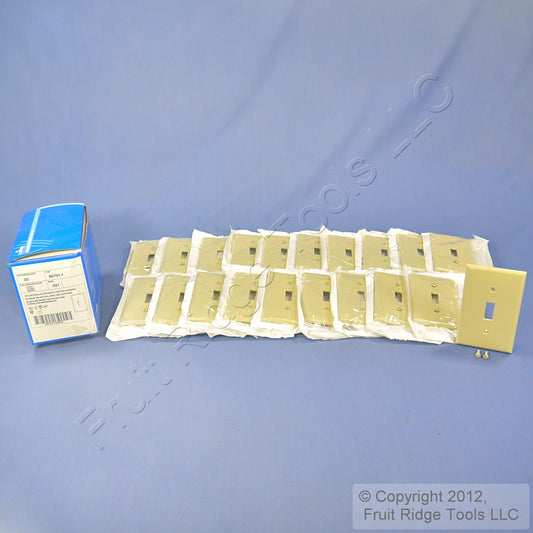 Leviton 80701-I Ivory 1-Gang Toggle Switch Unbreakable Nylon Wallplates 20pcs