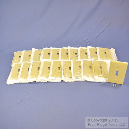 Leviton 80701-I Ivory 1-Gang Toggle Switch Unbreakable Nylon Wallplates 20pcs