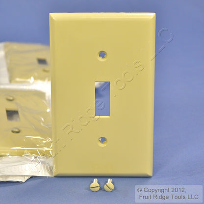 Leviton 80701-I Ivory 1-Gang Toggle Switch Unbreakable Nylon Wallplates 20pcs
