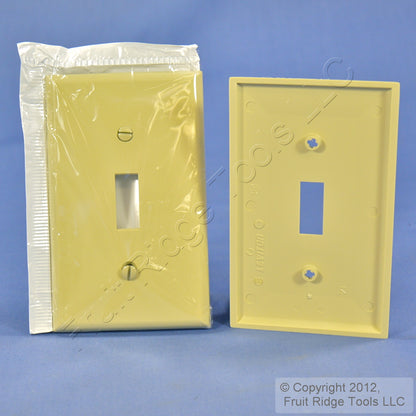 Leviton 80701-I Ivory 1-Gang Toggle Switch Unbreakable Nylon Wallplates 20pcs