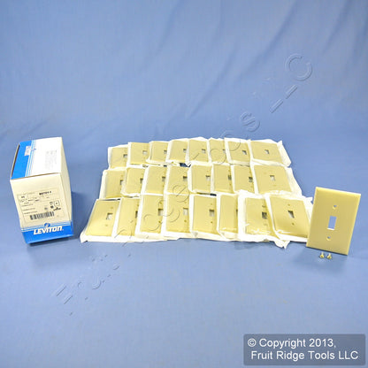 Leviton 80701-I Ivory 1-Gang Toggle Switch Unbreakable Nylon Wallplates 25pcs