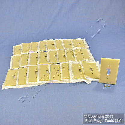 Leviton 80701-I Ivory 1-Gang Toggle Switch Unbreakable Nylon Wallplates 25pcs