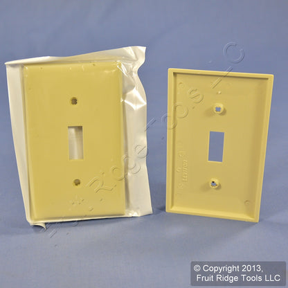 Leviton 80701-I Ivory 1-Gang Toggle Switch Unbreakable Nylon Wallplates 25pcs