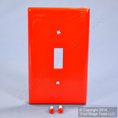 Leviton 80701-R Red 1-Gang Toggle Switch Unbreakable Nylon Standard Wallplate