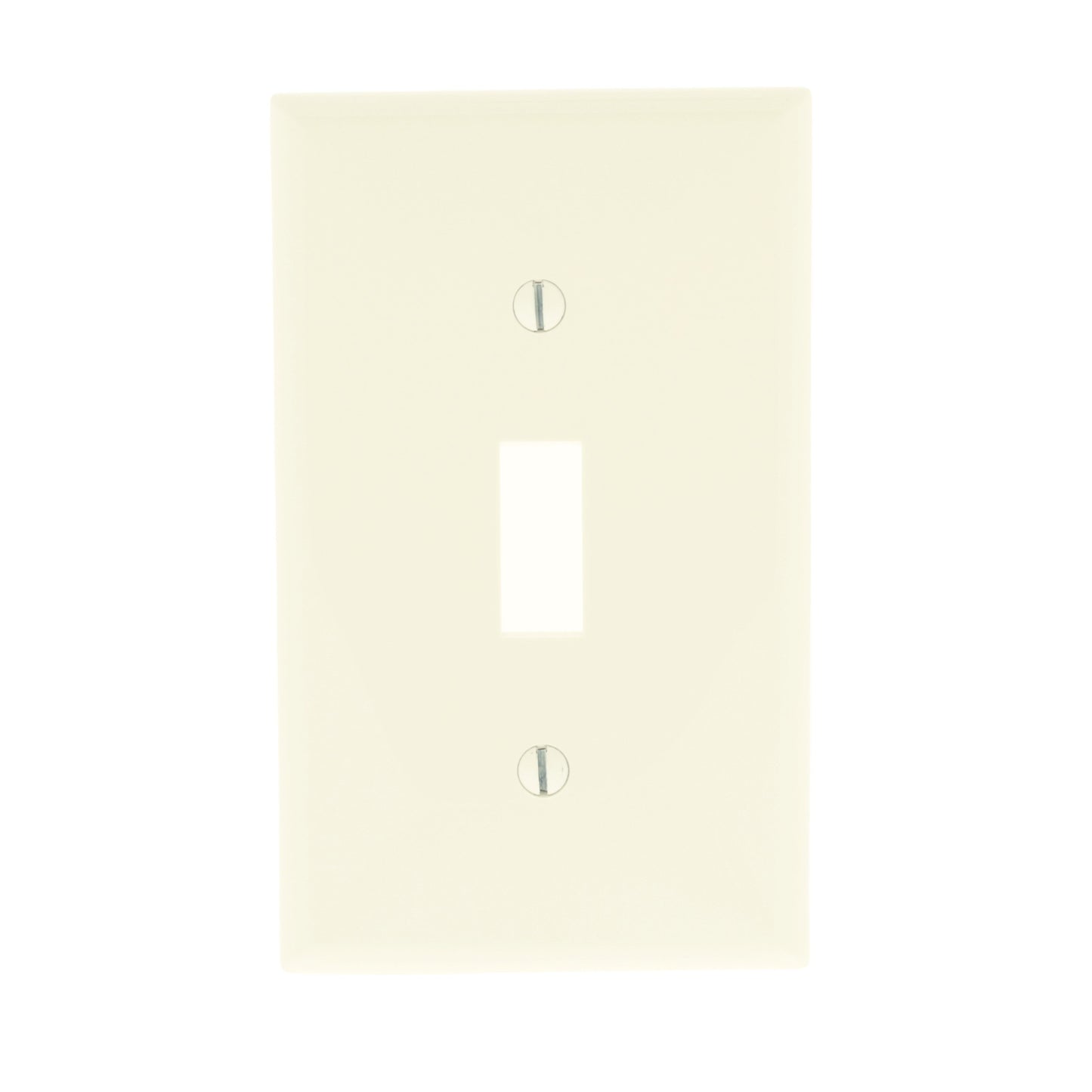 Leviton 80701-T Light Almond 1-Gang Toggle Switch Unbreakable Nylon Wallplate