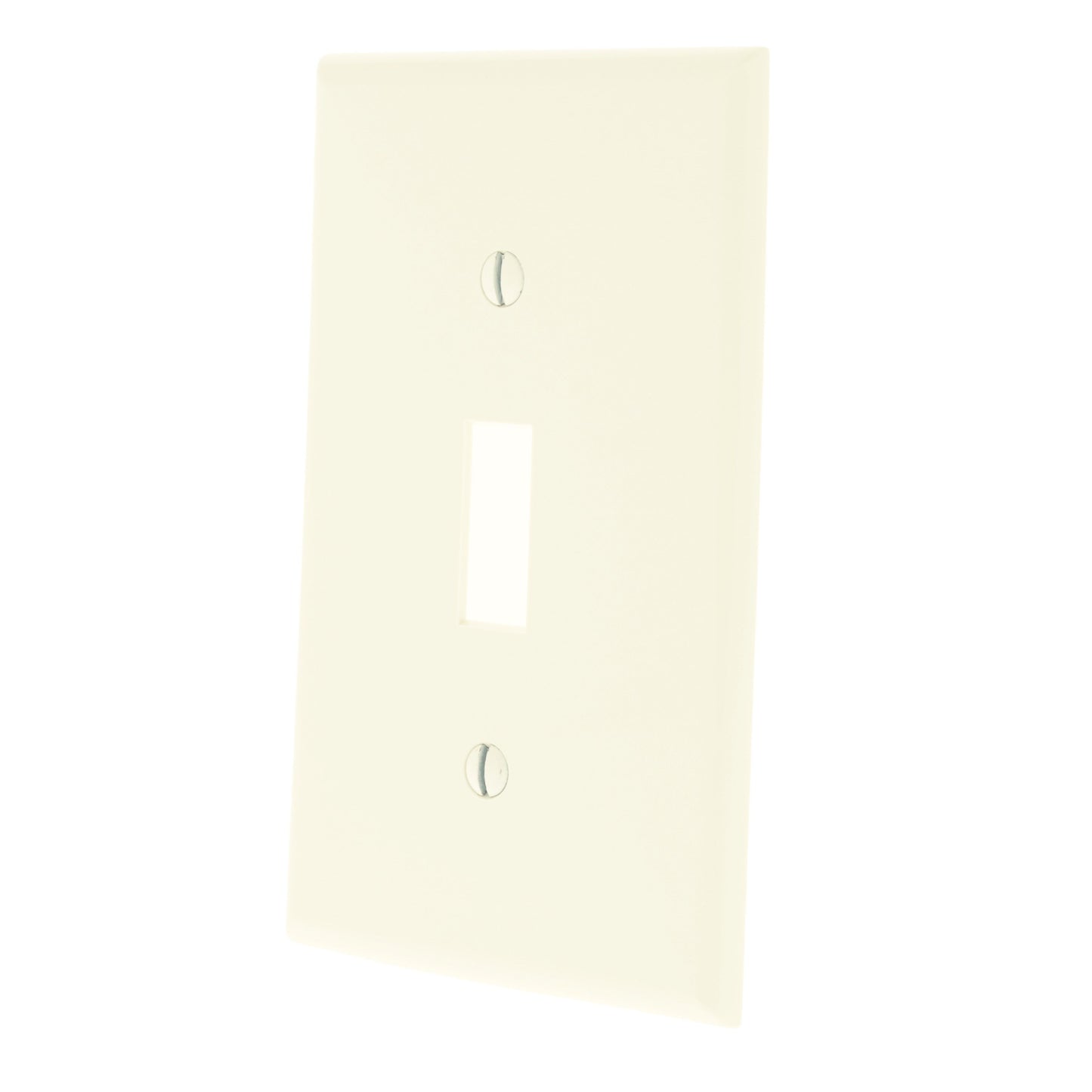 Leviton 80701-T Light Almond 1-Gang Toggle Switch Unbreakable Nylon Wallplate