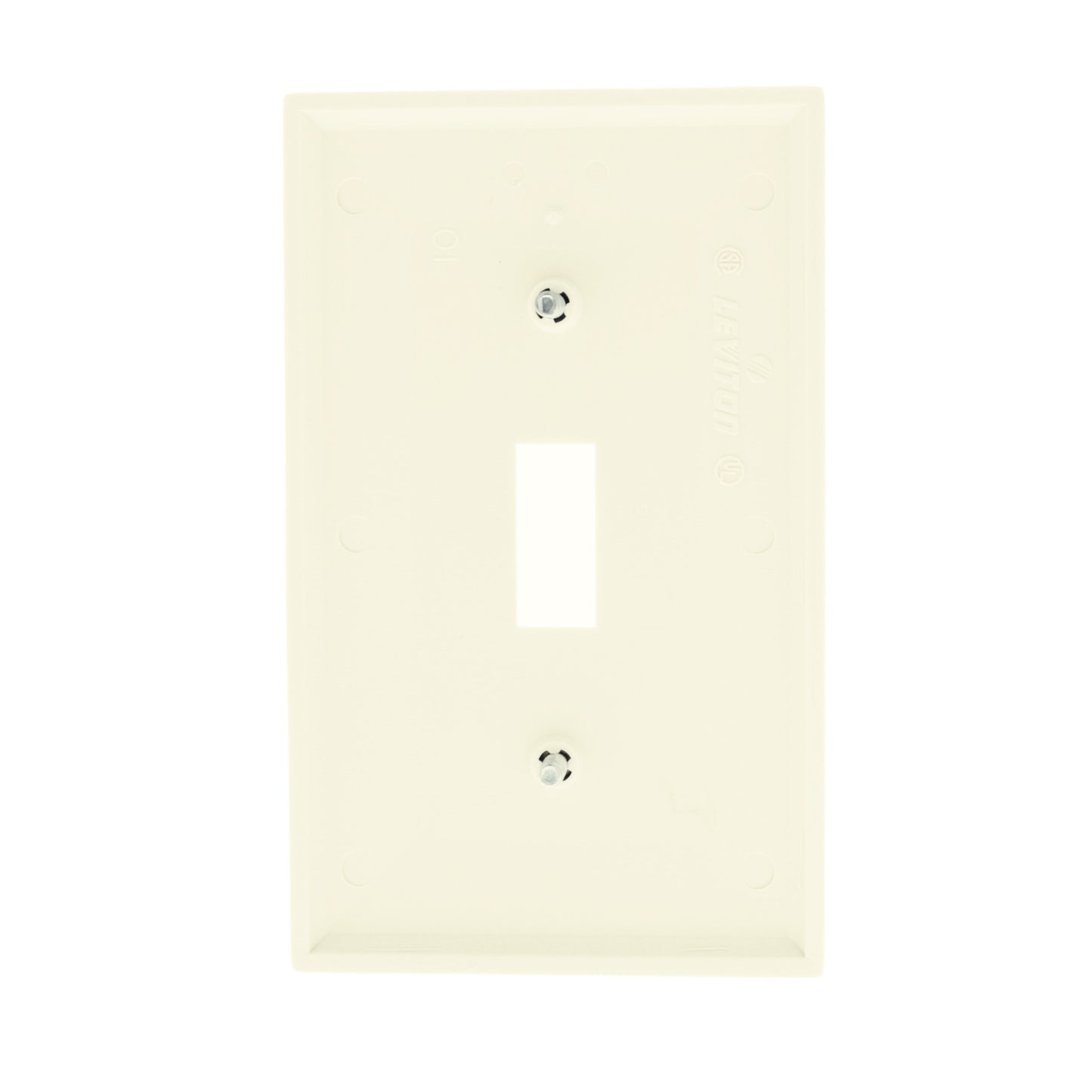 Leviton 80701-T Light Almond 1-Gang Toggle Switch Unbreakable Nylon Wallplate