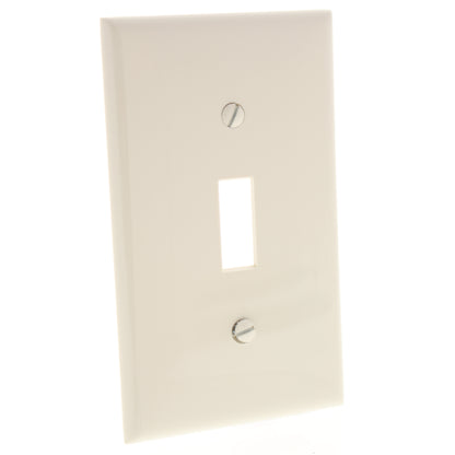 Leviton 80701-T Light Almond 1-Gang Toggle Switch Unbreakable Wallplate 4pcs