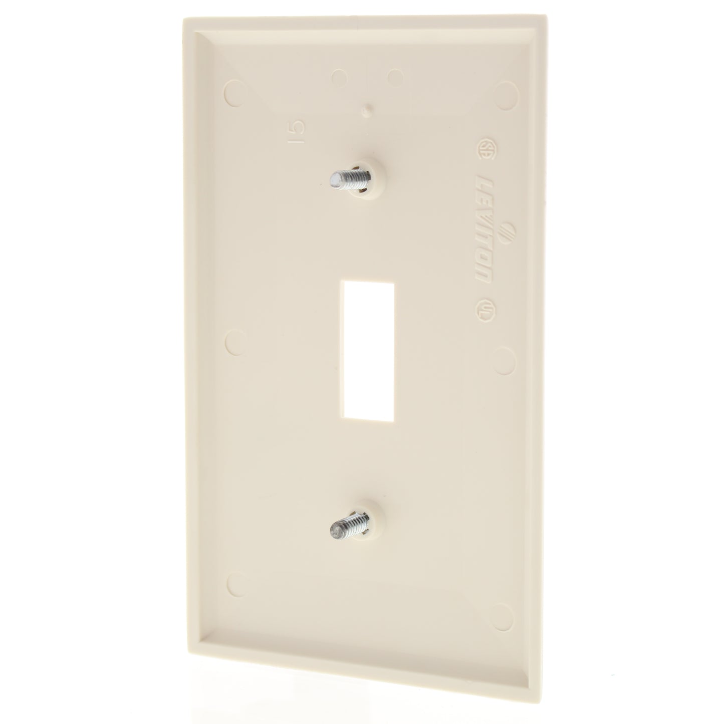 Leviton 80701-T Light Almond 1-Gang Toggle Switch Unbreakable Wallplate 4pcs