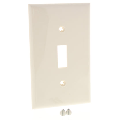 Leviton 80701-T Light Almond 1-Gang Toggle Switch Unbreakable Wallplate 4pcs