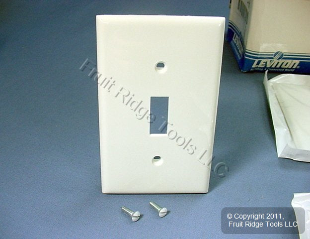 Leviton 80701-W White 1-Gang Toggle Switch Unbreakable Nylon Wallplates 100pcs