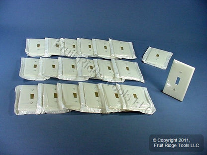 Leviton 80701-W White 1-Gang Toggle Switch Unbreakable Nylon Wallplates 20pcs