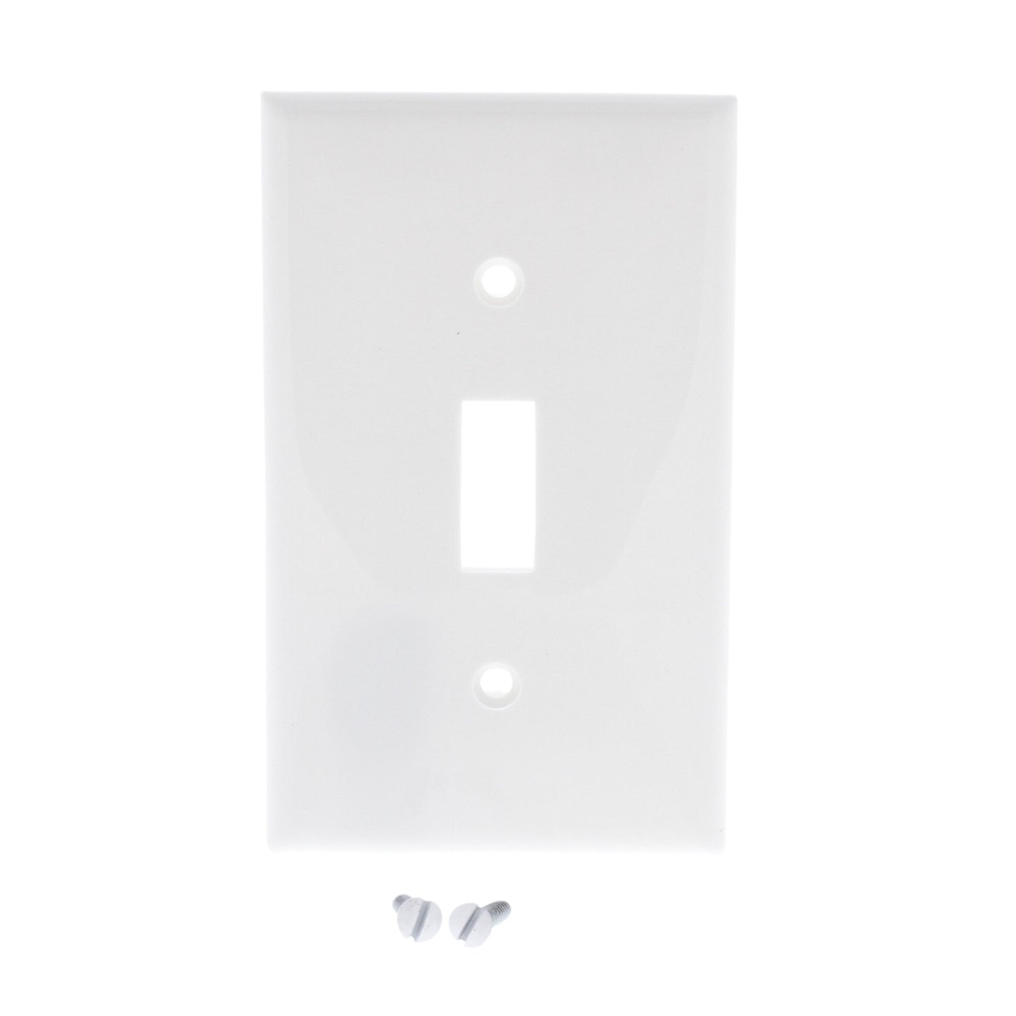 Leviton 80701-W White 1-Gang Toggle Unbreakable Nylon Standard Wallplate Cover