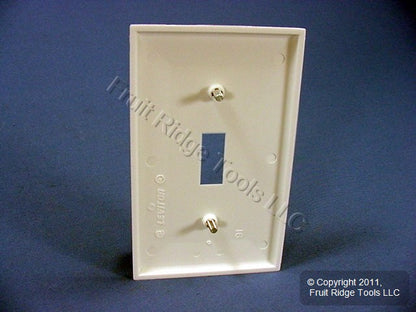 Leviton 80701-W White 1-Gang Toggle Unbreakable Standard Wallplate Cover 4pcs