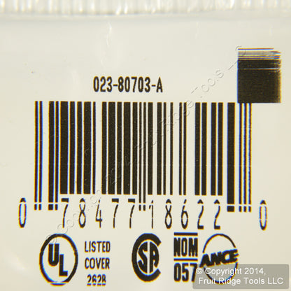 Leviton 80703-A Almond 1-Gang Duplex Unbreakable Nylon Standard Wallplate Cover
