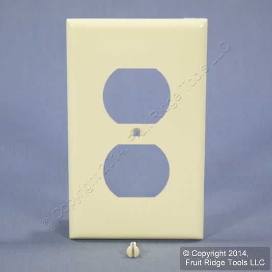 Leviton 80703-A Almond 1-Gang Duplex Unbreakable Nylon Standard Wallplate Cover