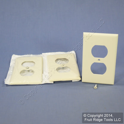 Leviton 80703-A Almond 1-Gang Duplex Outlet Unbreakable Nylon Wallplate 3pcs