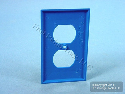 Leviton 80703-BU Blue 1-Gang Duplex Unbreakable Nylon Standard Wallplate Cover