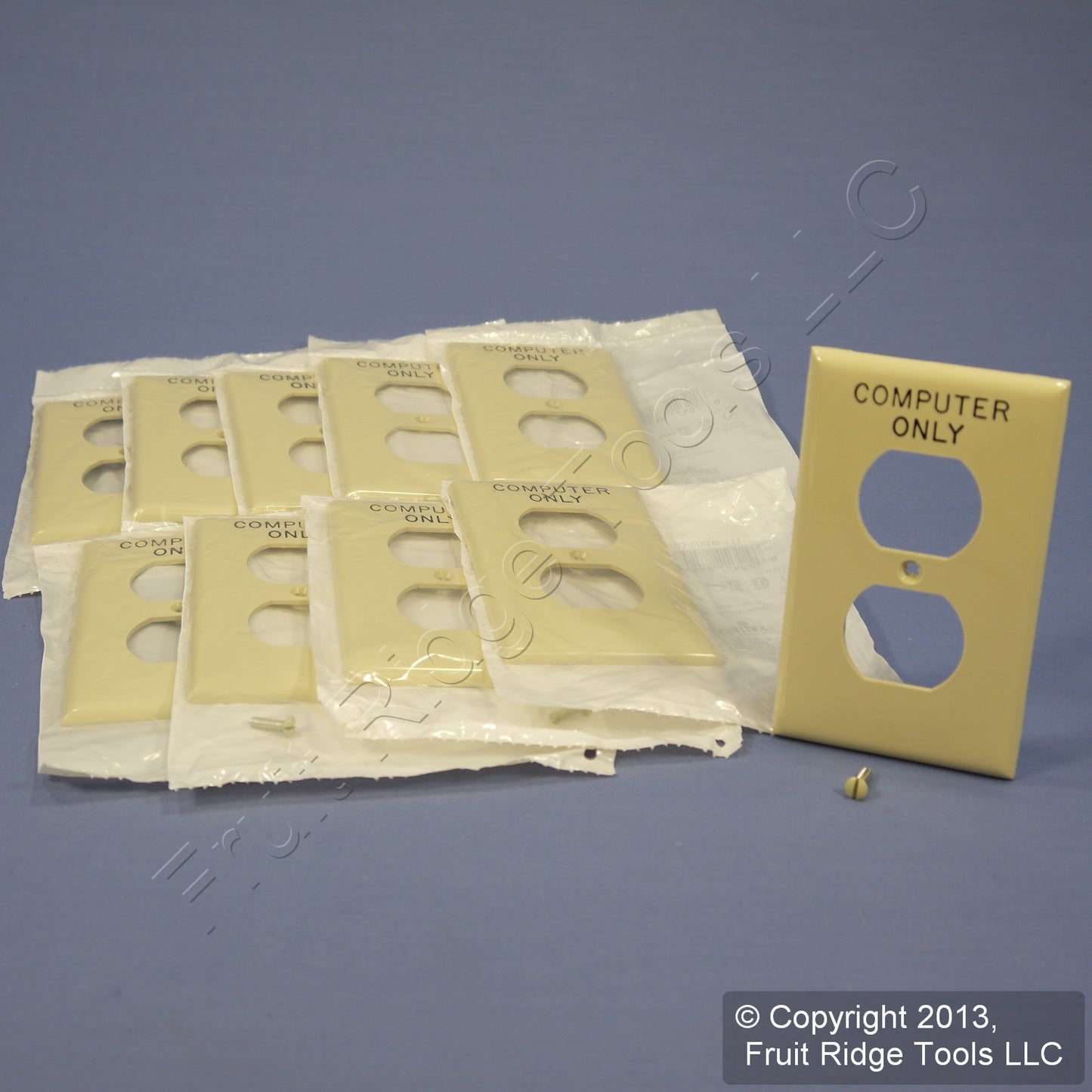 Leviton 80703-COI Ivory Computer Only Receptacle Wallplate Nylon Covers 10-Pack