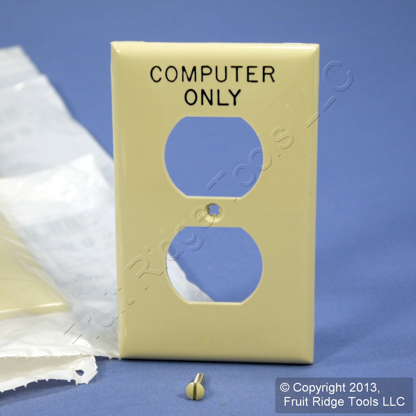 Leviton 80703-COI Ivory Computer Only Receptacle Wallplate Nylon Covers 10-Pack